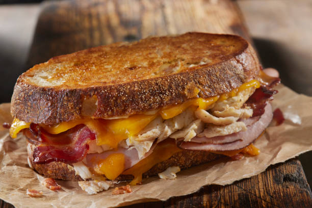 istock Roast Chicken Grilled Cheese Sandwich on Sourdough Bread 1357151968