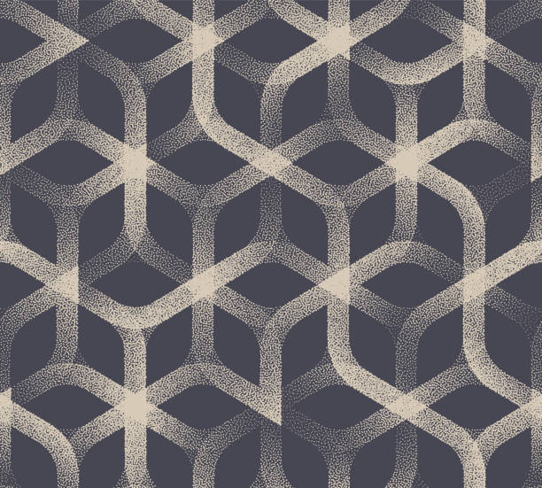 Weaving Seamless Pattern Vector Oriental Design Lattice Abstract Background Weaving Seamless Pattern Vector Oriental Design Lattice Abstract Background. Decorative Intricate Hexagonal Structure Continuous Dotted Texture. Modern Arabesque Ornament Vintage Art Illustration gothic ceiling stock illustrations