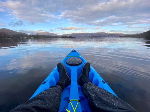 istock Blue kayak on open water at Loch Lomond 1357161102