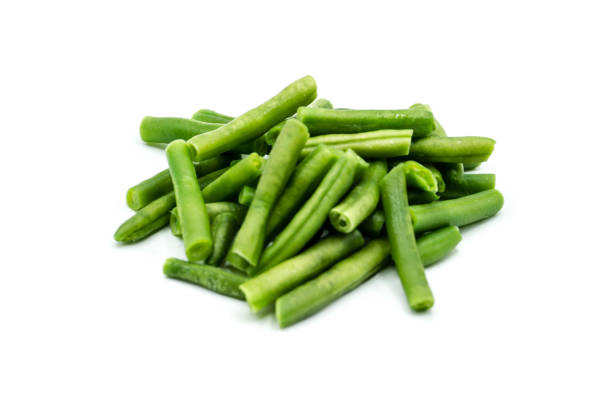 istock Green beans isolated on white background 1357161755