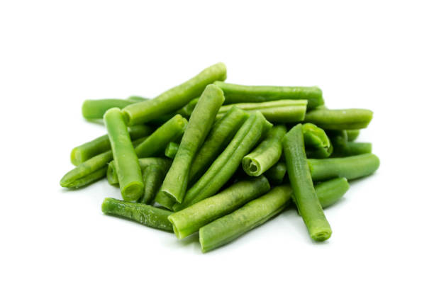 istock Green beans isolated on white background 1357161756
