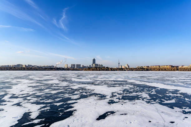 istock Winter scenery in Nanhu Park, Changchun, China 1357167314