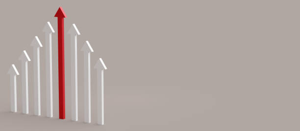 istock Leadership concept. One red leader arrow leading team forward 1357168328