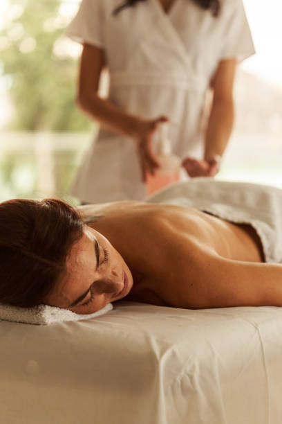 istock Good massage therapist use organic oil 1357168409