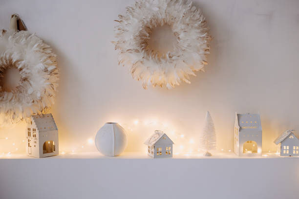 istock Christmas Wreath Decoration and Garland Copy Space 1357171816