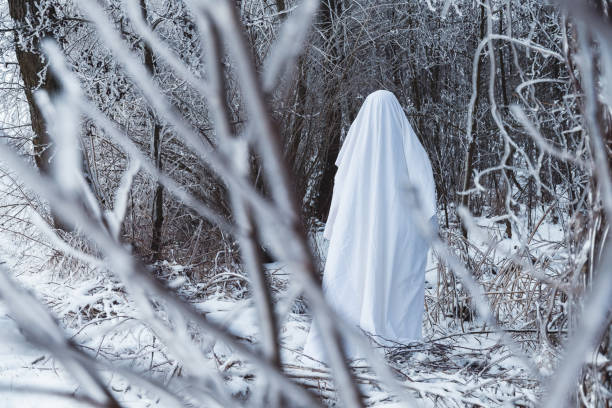 istock Ghost figure in the snow 1357177499