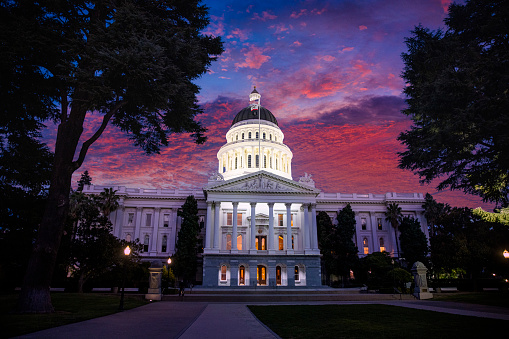 The California state capitol building in Sacramento