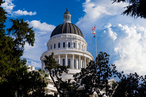 The California state capitol building in Sacramento