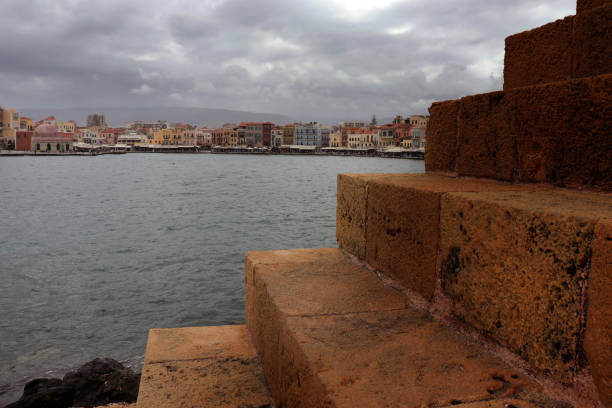 istock Stairs leading to lighthouse in Chania, Crete 1357181960
