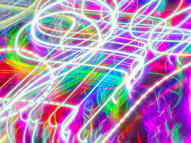 istock Light trails at an outdoor holiday celebration 1357181961