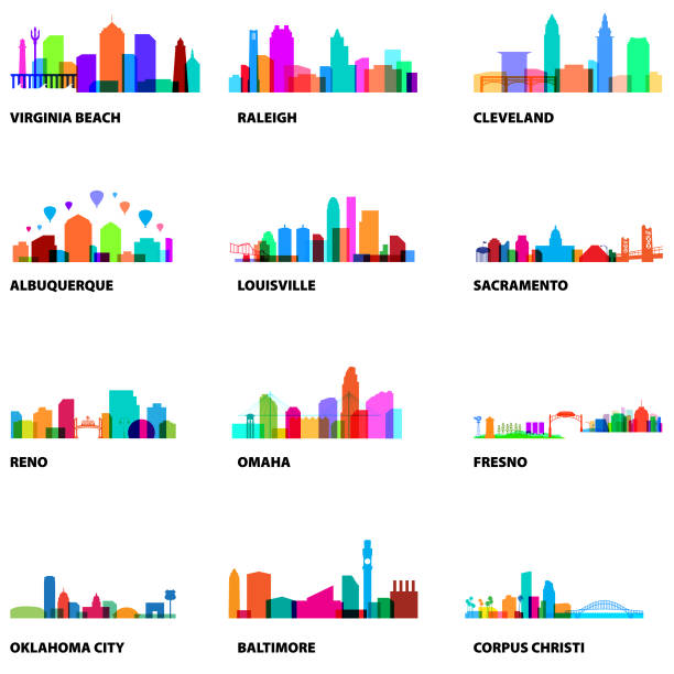 American Cityscapes in Overlay colors