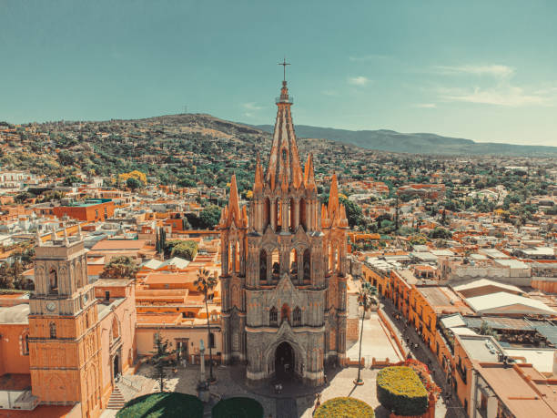 Catedral of San Miguel Allende, Guanajuato state, Mexico The beautiful Catedral of San Miguel Allende, one of the most beautiful city in the world, Guanajuato state, Mexico morelos state stock pictures, royalty-free photos & images