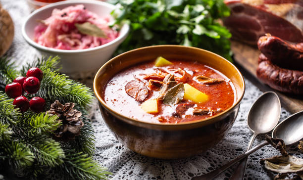 istock Christmas cabbage soup, a traditional Eastern European Christmas dish. 1357184696