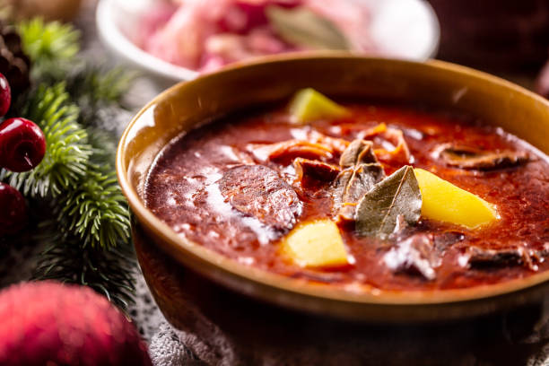 Cabbage soup - Kapustnica, a traditional Slovak festive dish.