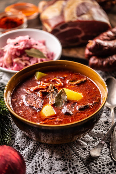 istock Cabbage soup - Kapustnica, a traditional Slovak festive dish. 1357185213