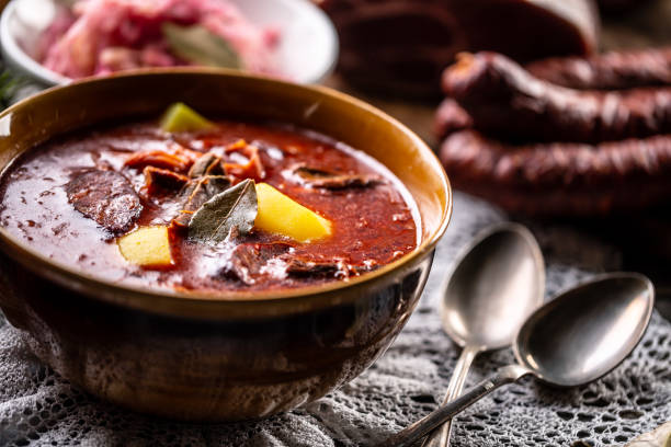 istock Cabbage soup - Kapustnica, a traditional Slovak festive dish. 1357185221