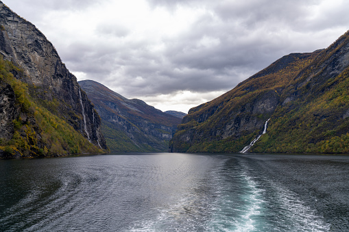 Brudesløret means bridal veil, it is the common name for a waterfall in Norway that flows into the geirangerfjord opposite the Seven Sisters' waterfall.