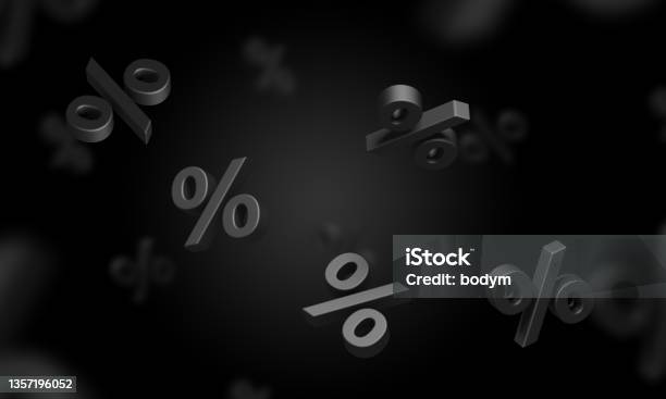 Prozentsymbole Stockfoto und mehr Bilder von Black Friday - Black Friday, Ausverkauf, Prozentzeichen