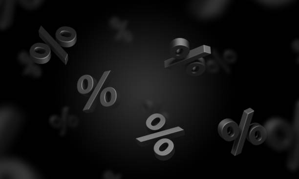 percent symbols - black friday stockfoto's en -beelden