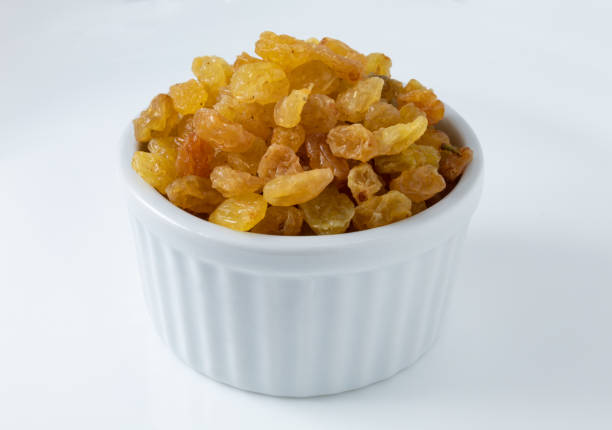 istock Dried white or sultana raisins in a white ceramic pot 1357207596