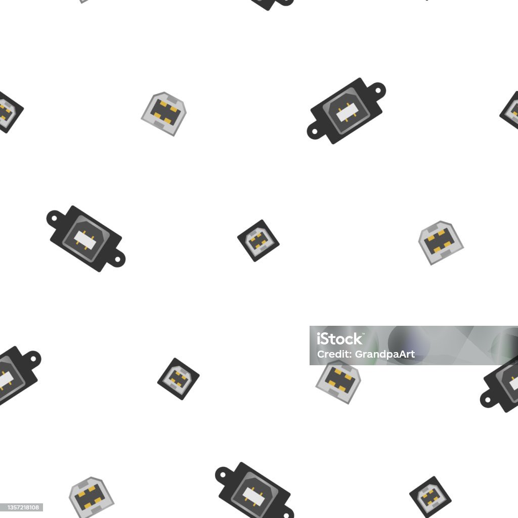 Usb B Pattern Pattern Of Usb Type B Usb Type B Sockets Dad And Mom On A White ...