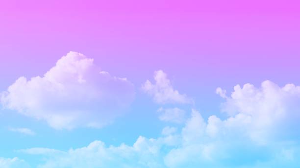 istock Beautiful purple blue sky clouds 1357224795