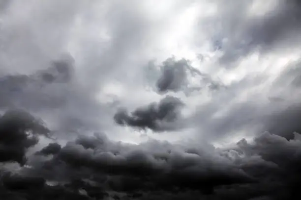 Dark and Dramatic Storm Clouds Area Background