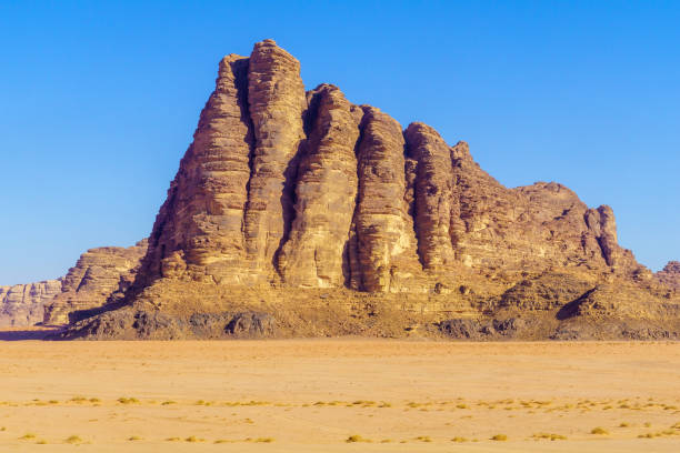 istock Seven Pillars of Wisdom rock formation, in Wadi Rum 1357236554