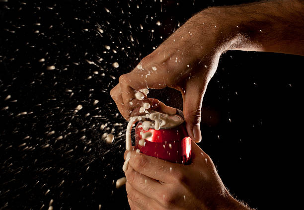 Exploding soda can Soda can explodes while opening drink can photos stock pictures, royalty-free photos & images