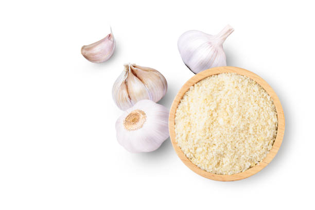 Garlic powder stock photo