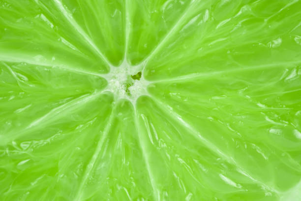 istock Lime slice. Fruit close up photo. 1357270222