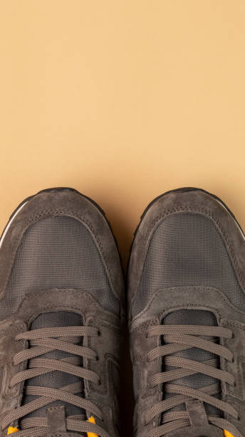 istock Pair of gray shoes. 1357291238
