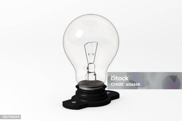 Light Bulb Stock Photo - Download Image Now - Light Bulb, Tungsten Image, Cut Out