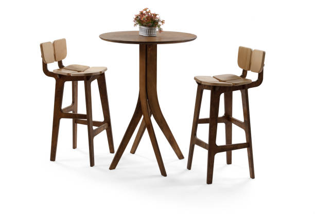 dining table and chairs , chair , table , bar chair - bar chairs imagens e fotografias de stock