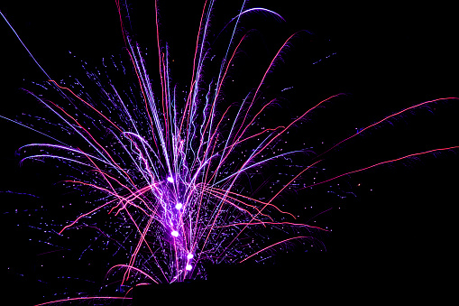 Fireworks. Color explosion. Abstract light particles background.