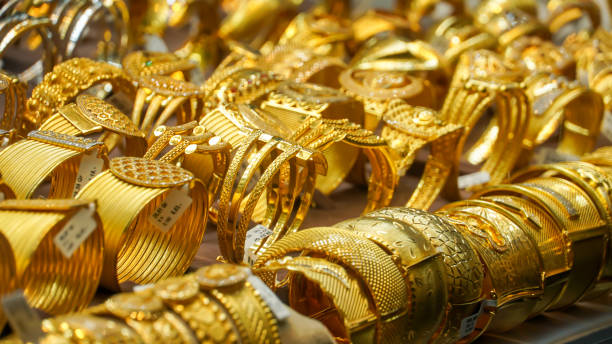 istock Turkish type golden bracelets 1357303443
