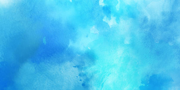 istock Blue abstract watercolor background. Watercolor texture and creative fluid paint gradients. Abstract watercolor light background 1357303617