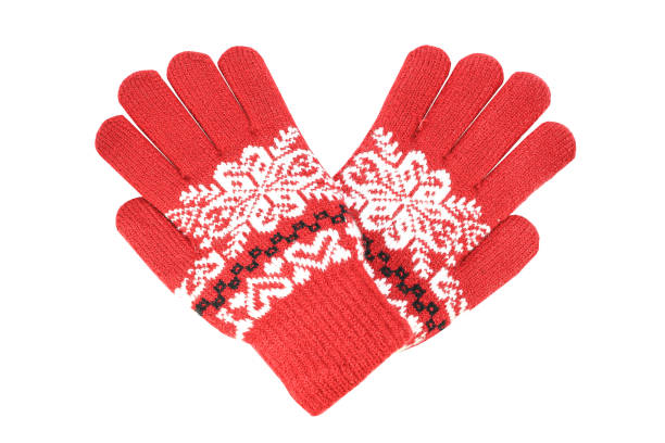 Winter accessories isolated on white background.