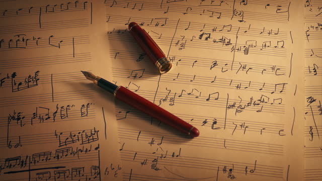 Pen On Hand Written Music Sheets