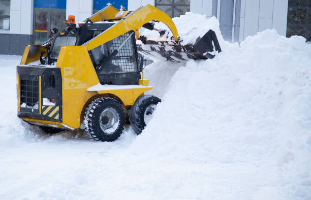 istock Snow removal by a special tractor. 1357310081