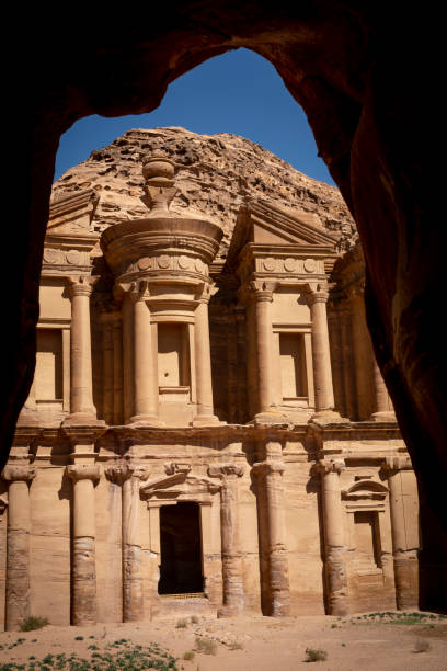 istock Vertical cave view on the Monastery (ad deir) in Petra, Jordan. 1357311340