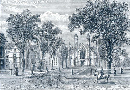 Gore Hall a historic building on the Harvard University campus in Cambridge, Massachusetts, designed by Richard Bond. 

Harvard's first library building, a Gothic structure 1838 made from Quincy granite, it was named in honor of Christopher Gore.

The original Gore Hall was demolished in 1913 to make way for Widener Library. Its name was then transferred to a new Gore Hall, a freshman dormitory under construction and now part of Winthrop House.