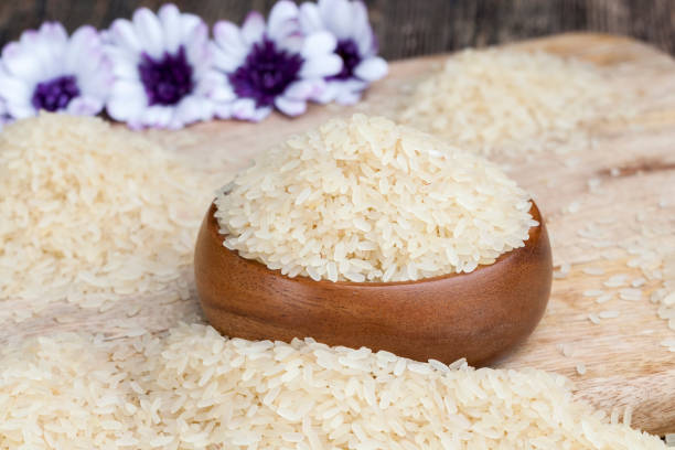 istock uncooked steamed rice for better taste and quality 1357317108