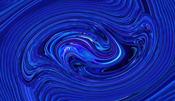 istock Abstract bright blue background. Creative mood. Art trippy digital backdrop. Curved shapes illustration. Vibrant banner. Template. Water wave effect. Swirl. Marble texture. Whirlpool tunnel. Energy. 1357321082