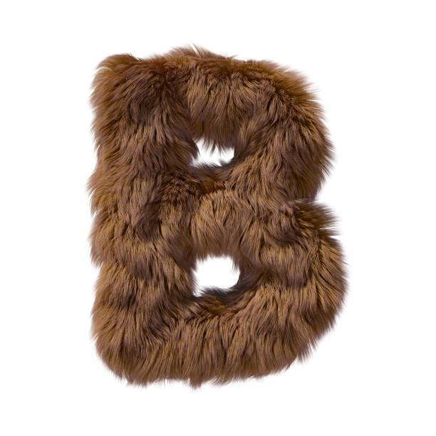 istock Brown teddy bear fur alphabet letter isolated on white background. 3D illustration. 1357323813