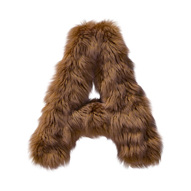 istock Brown teddy bear fur alphabet letter isolated on white background. 3D illustration. 1357323824