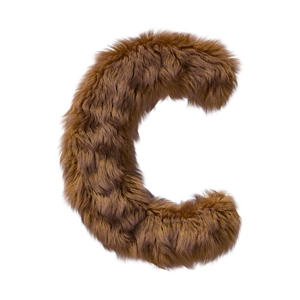 istock Brown teddy bear fur alphabet letter isolated on white background. 3D illustration. 1357323825