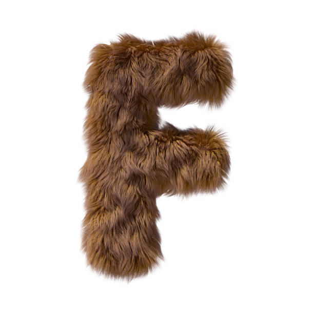 istock Brown teddy bear fur alphabet letter isolated on white background. 3D illustration. 1357323839
