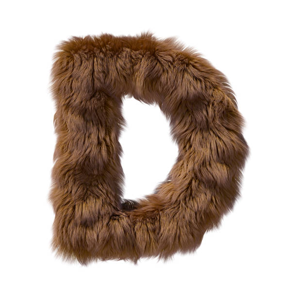istock Brown teddy bear fur alphabet letter isolated on white background. 3D illustration. 1357323857