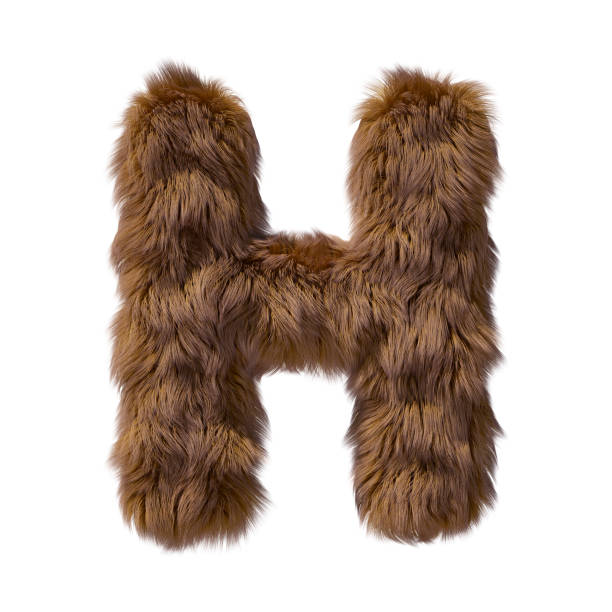 istock Brown teddy bear fur alphabet letter isolated on white background. 3D illustration. 1357323881